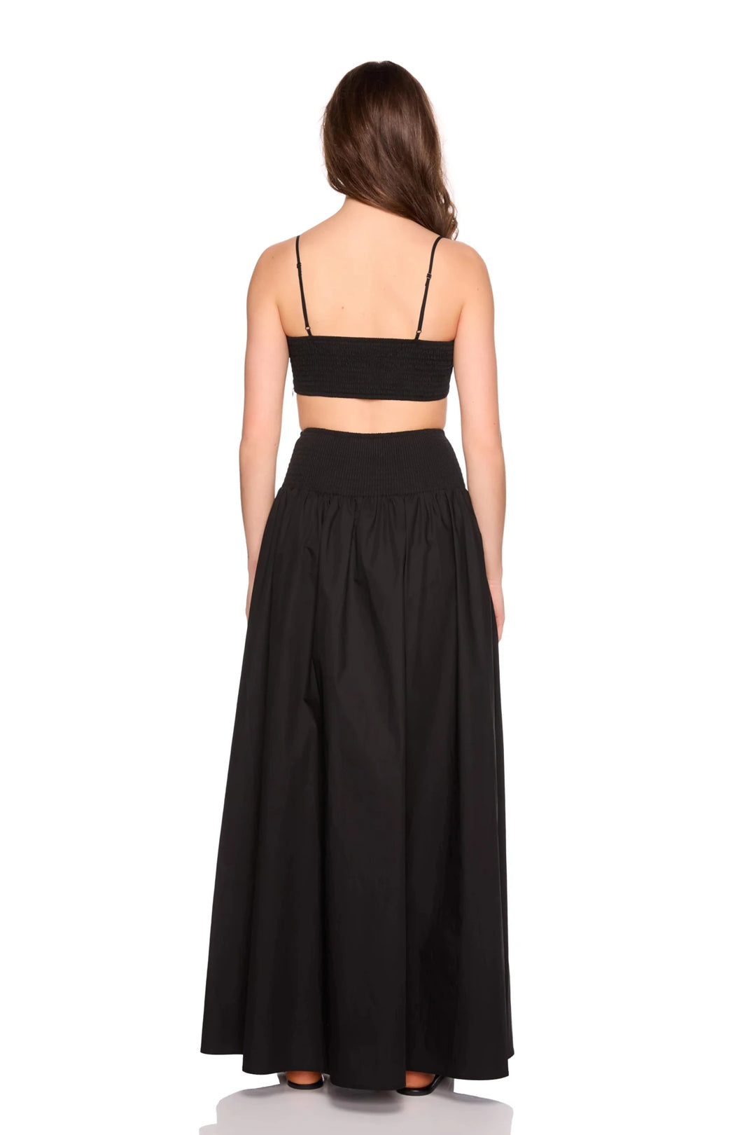 Poplin Drop Waist Skirt in Black - obligato