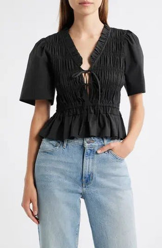 Portia Top in Black - obligato