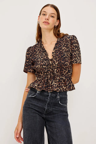 Portia Top in Leopard - obligato