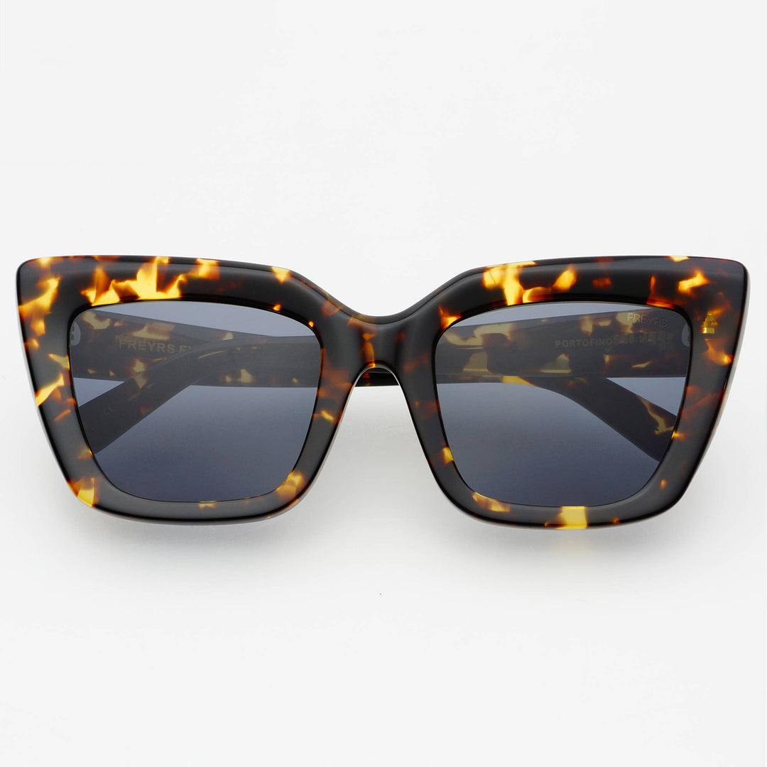 Portofino Acetate Oversized Cat Eye Sunglasses: Tortoise - obligato
