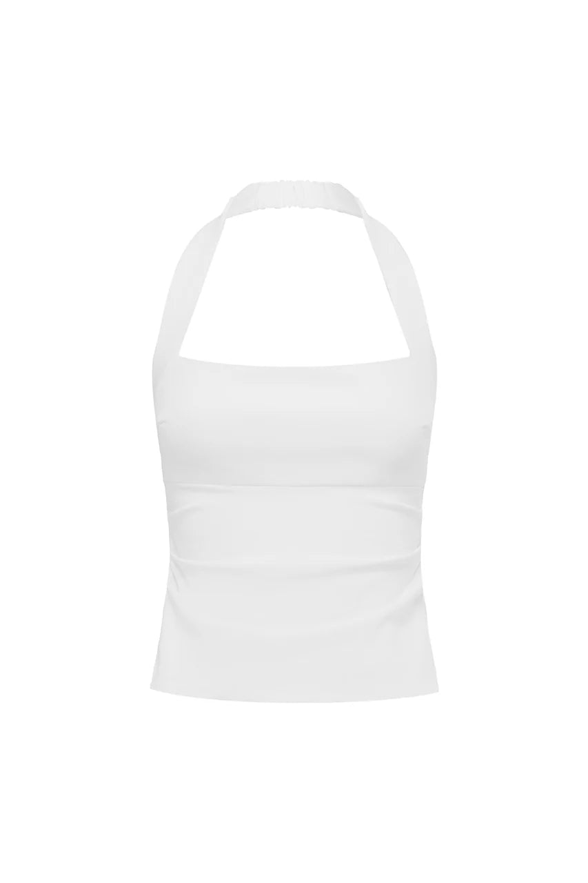 Pre Order Joni Halter Top in White - obligato