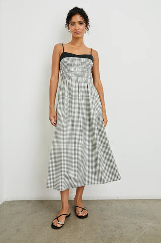 Primrose Ivory Jet Gingham Dress - obligato