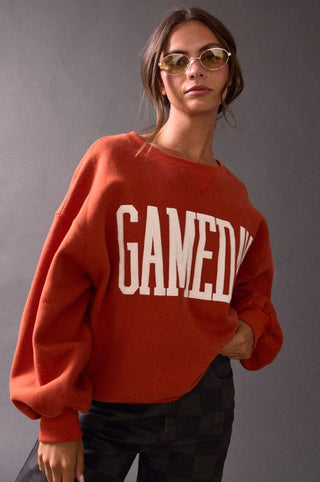Pt18777 - Heather Gameday Sweatshirt: Orange / L - obligato