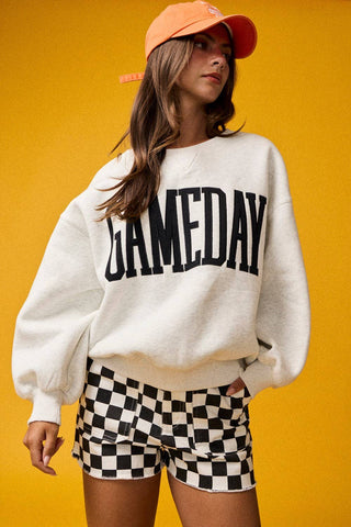 Pt18777 - Heather Gameday Sweatshirt: Orange / M - obligato