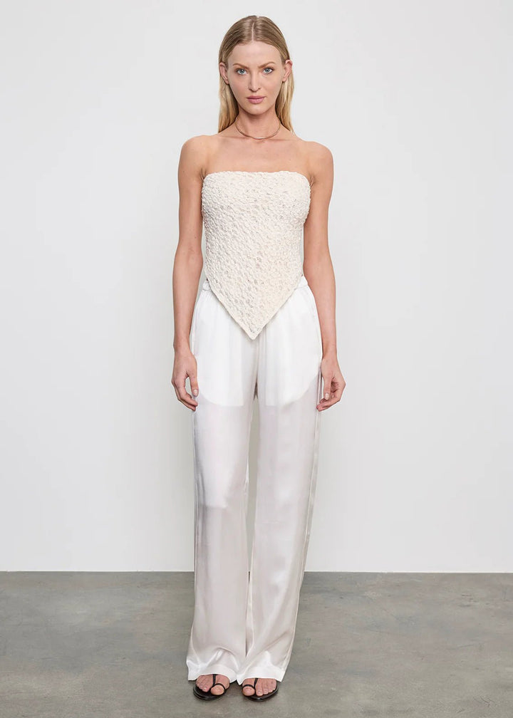 Puckered Lace Scarf Top - obligato
