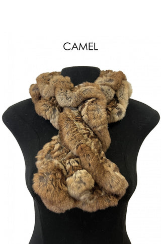 Pull - Through Ruffle Scarf - Camel - obligato