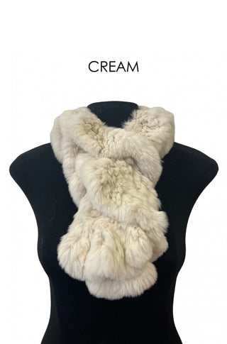 Pull - Through Ruffle Scarf - Cream - obligato