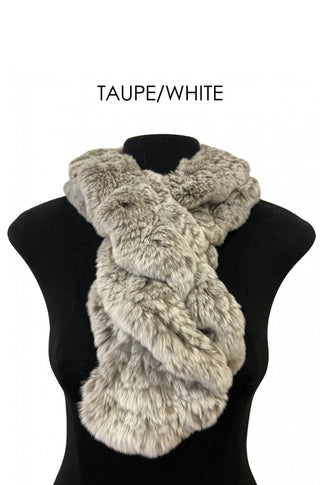 Pull - Through Ruffle Scarf - Taupe - obligato