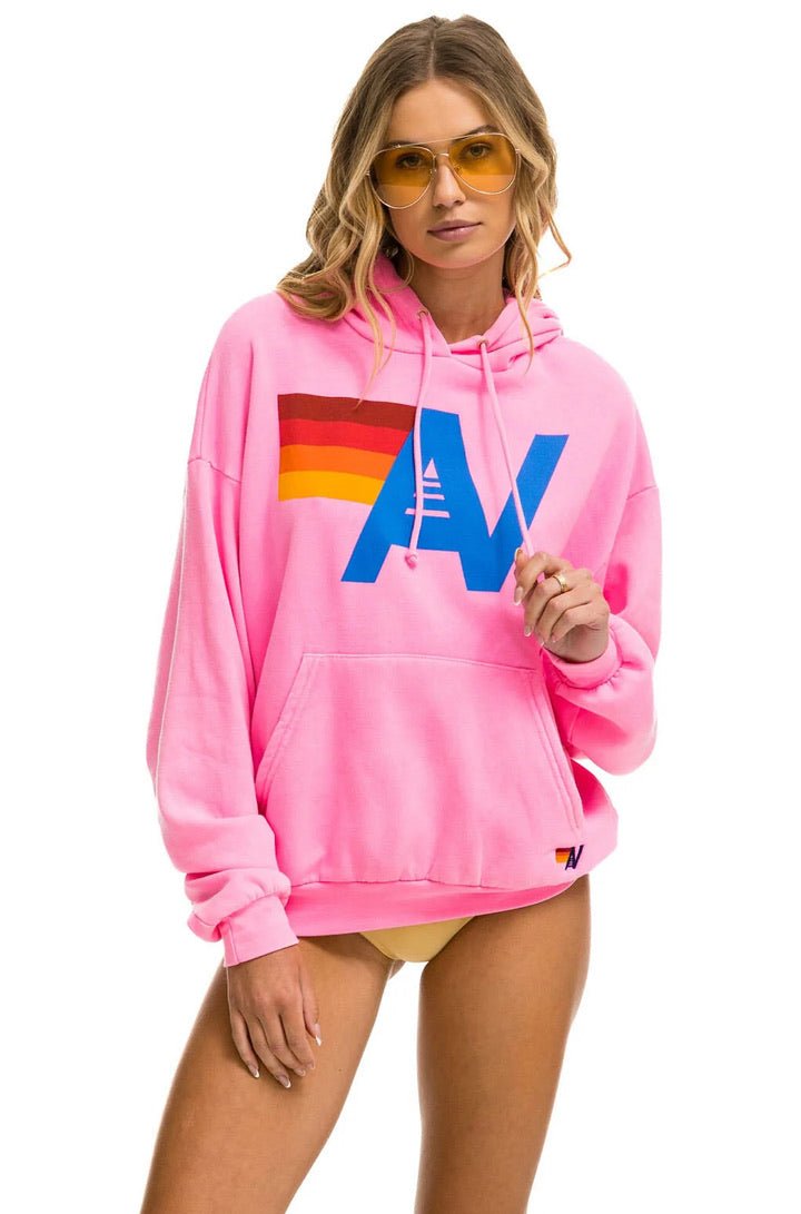 Pullover Relaxed Hoodie in Neon Pink - obligato