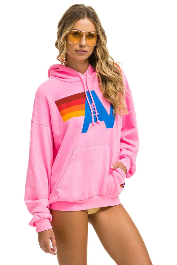 Pullover Relaxed Hoodie in Neon Pink - obligato