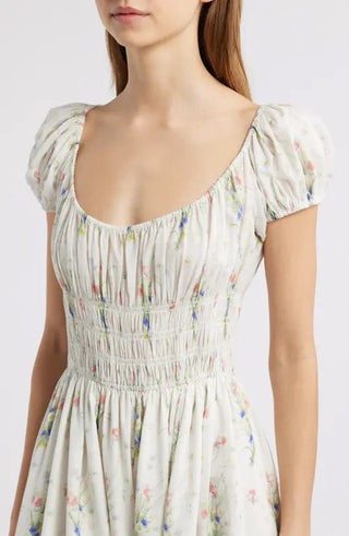Quinley Dress in Painted Bouquet - obligato