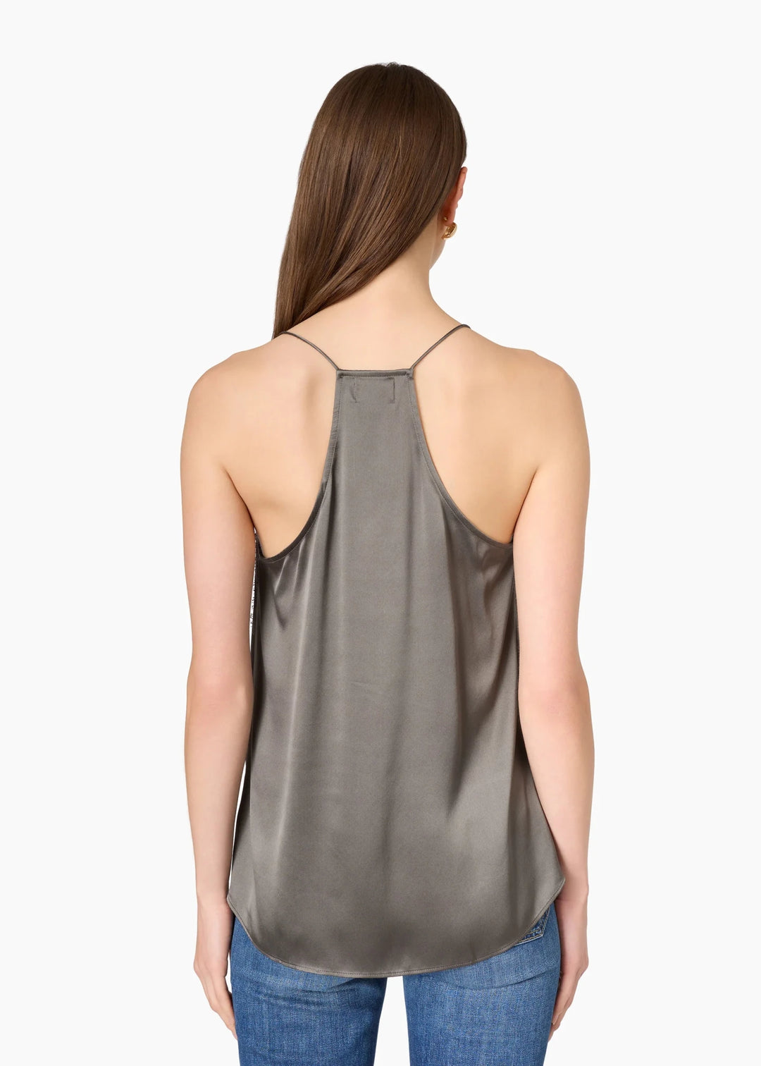 Racer Charmeuse Camisole Gunmetal - obligato