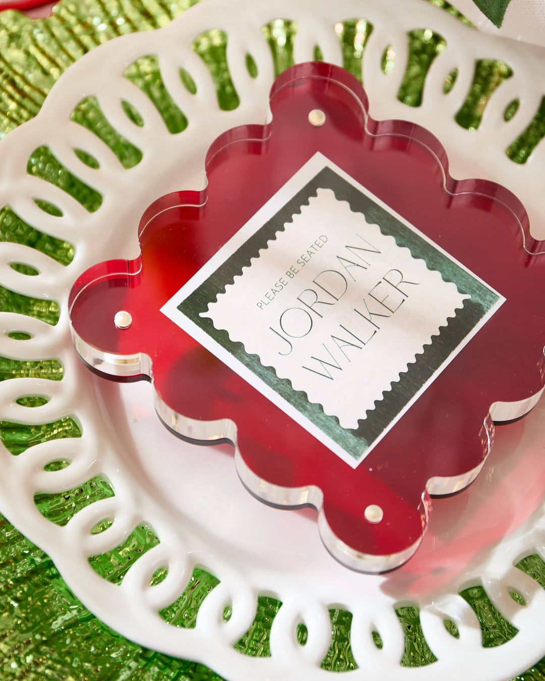 Red Mini Acrylic Picture Frame - obligato