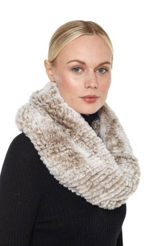 Rex Rabbit Stretchable Snood - Taupe - obligato