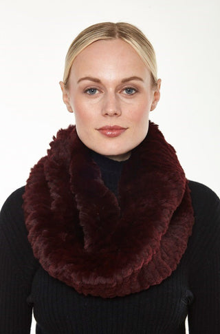 Rex Rabbit Stretchable Snood - Wine - obligato