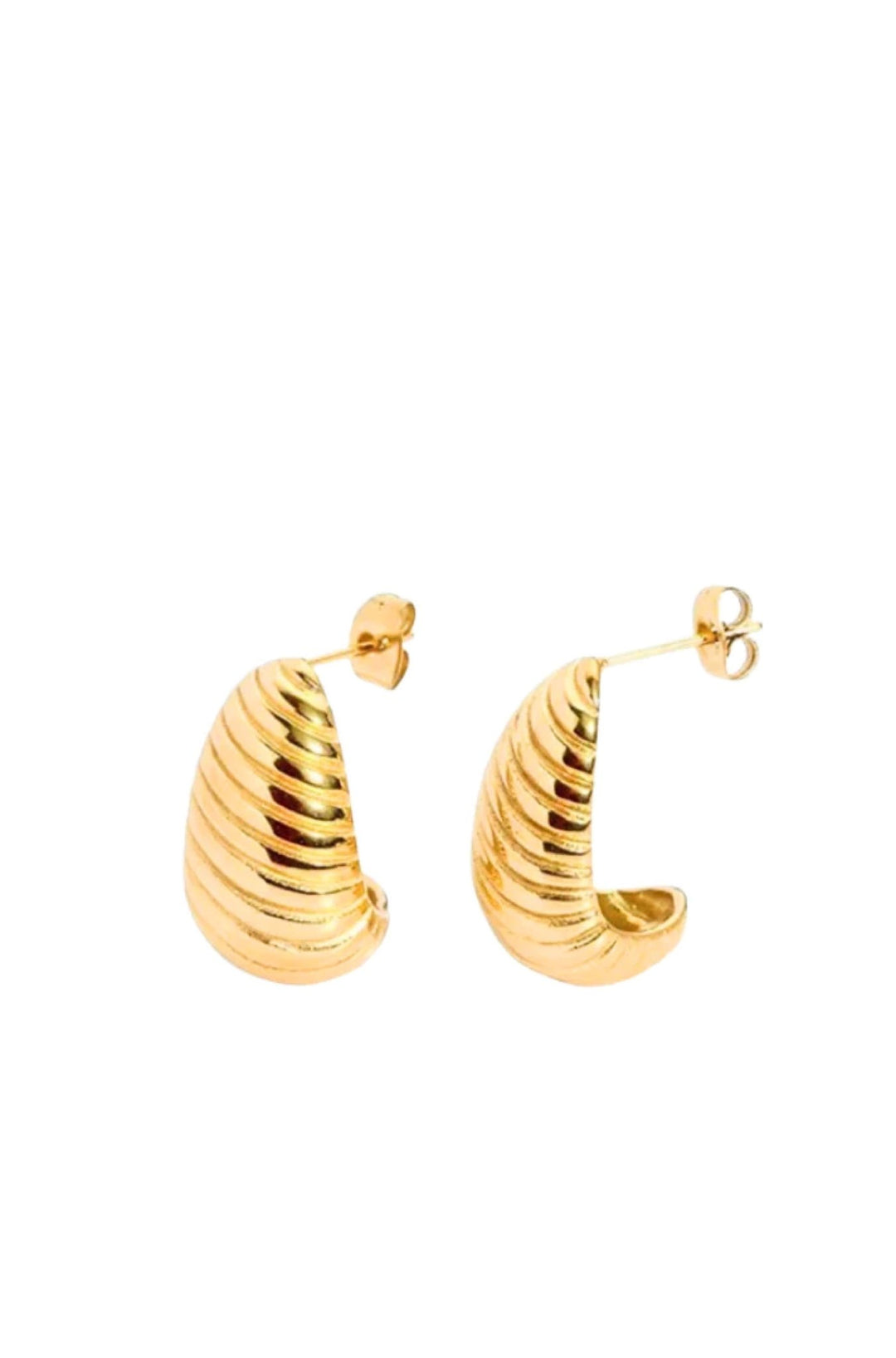 Ribbed Teardrop Earrings - obligato