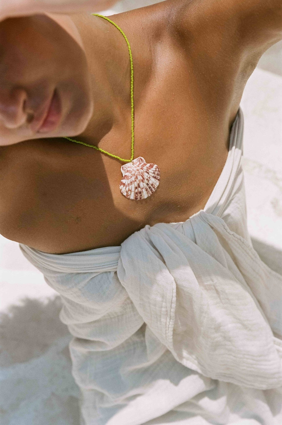 Rincon Natural Shell Pendant Necklace - obligato