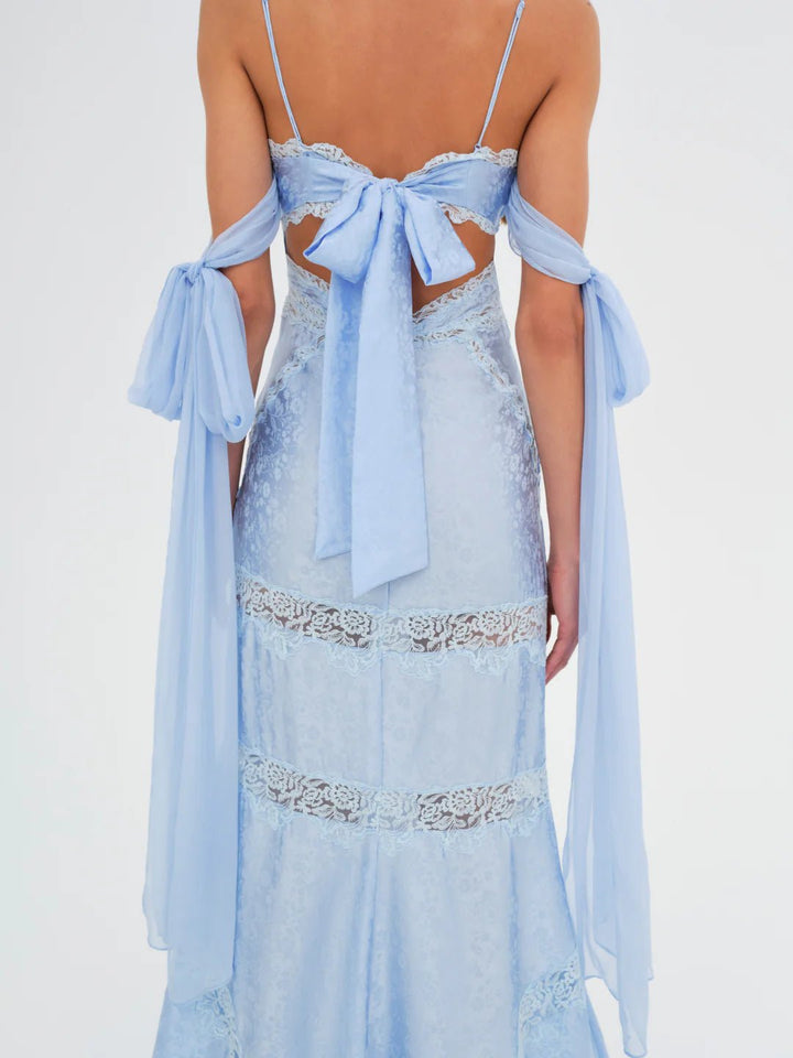 Rita Lace Gown in Blue - obligato