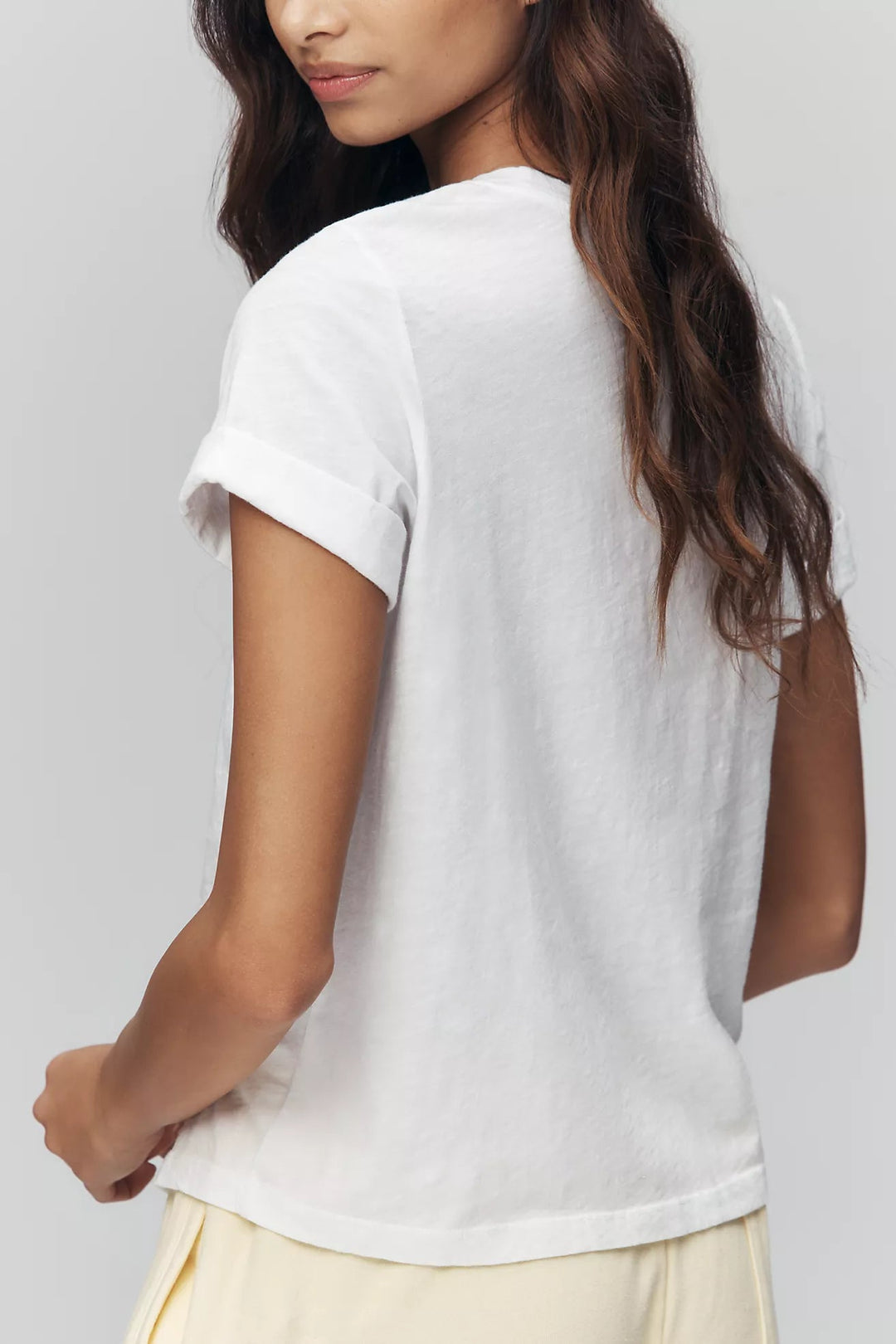 Rolled Sleeve Tee (Greetings from Cannes) in Optic White - obligato