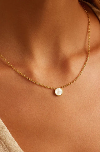Rose Marble Coin Necklace - obligato