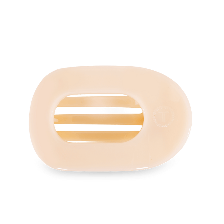 Round Flat Hair Clip | Large | Almond Beige - obligato