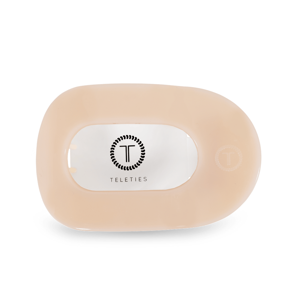 Round Flat Hair Clip | Large | Almond Beige - obligato