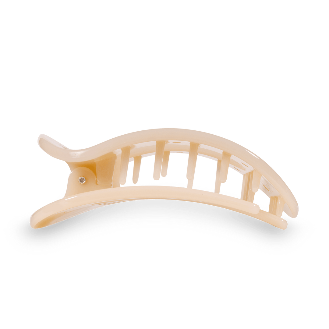 Round Flat Hair Clip | Large | Almond Beige - obligato