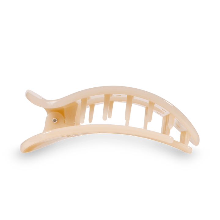 Round Flat Hair Clip | Large | Almond Beige - obligato