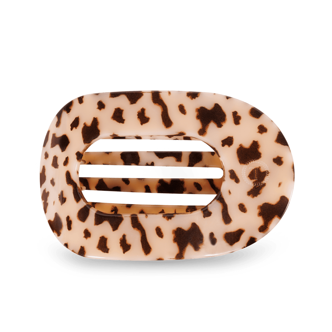 Round Flat Hair Clip | Large | Blonde Tortoise - obligato