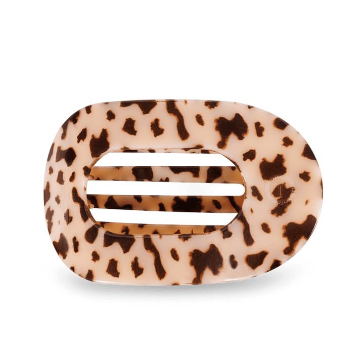 Round Flat Hair Clip | Large | Blonde Tortoise - obligato