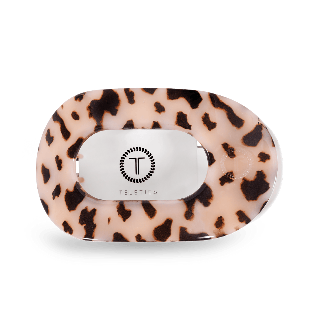 Round Flat Hair Clip | Large | Blonde Tortoise - obligato