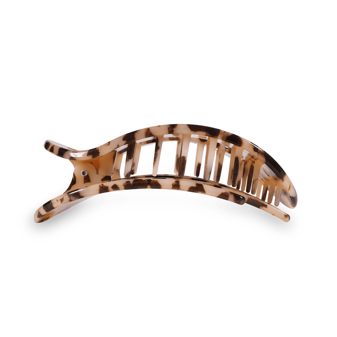 Round Flat Hair Clip | Large | Blonde Tortoise - obligato