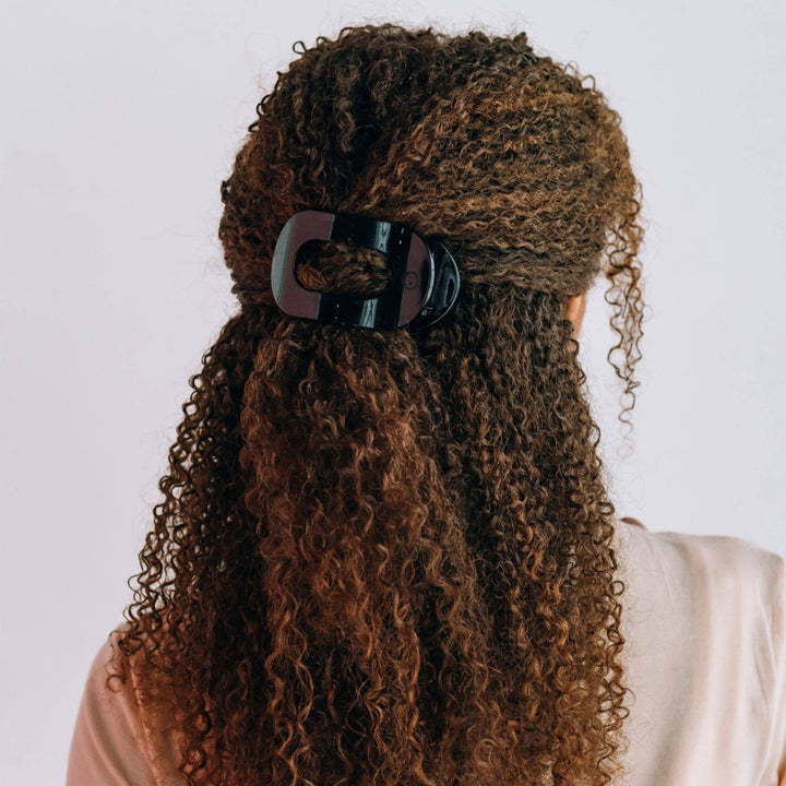 Round Flat Hair Clip | Med. | Jet Black - obligato