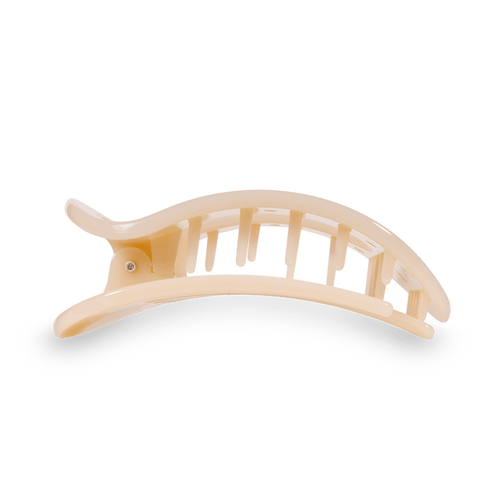 Round Flat Hair Clip | Medium | Almond Beige - obligato