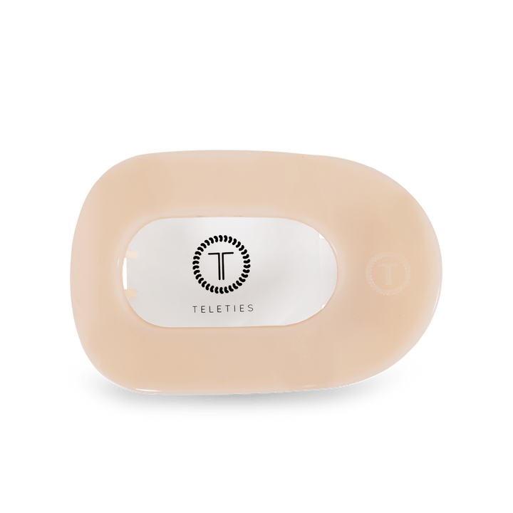 Round Flat Hair Clip | Medium | Almond Beige - obligato