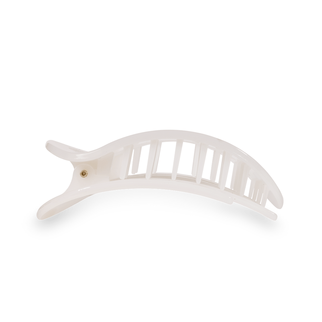 Round Flat Hair Clip | Medium | Coconut White - obligato