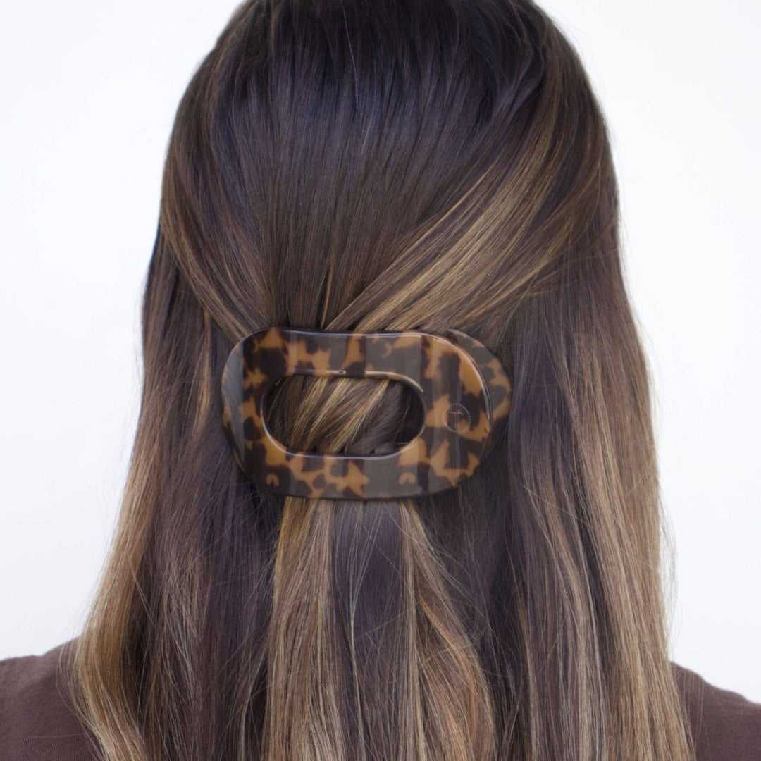 Round Flat Hair Clip | Medium | Tortoise - obligato