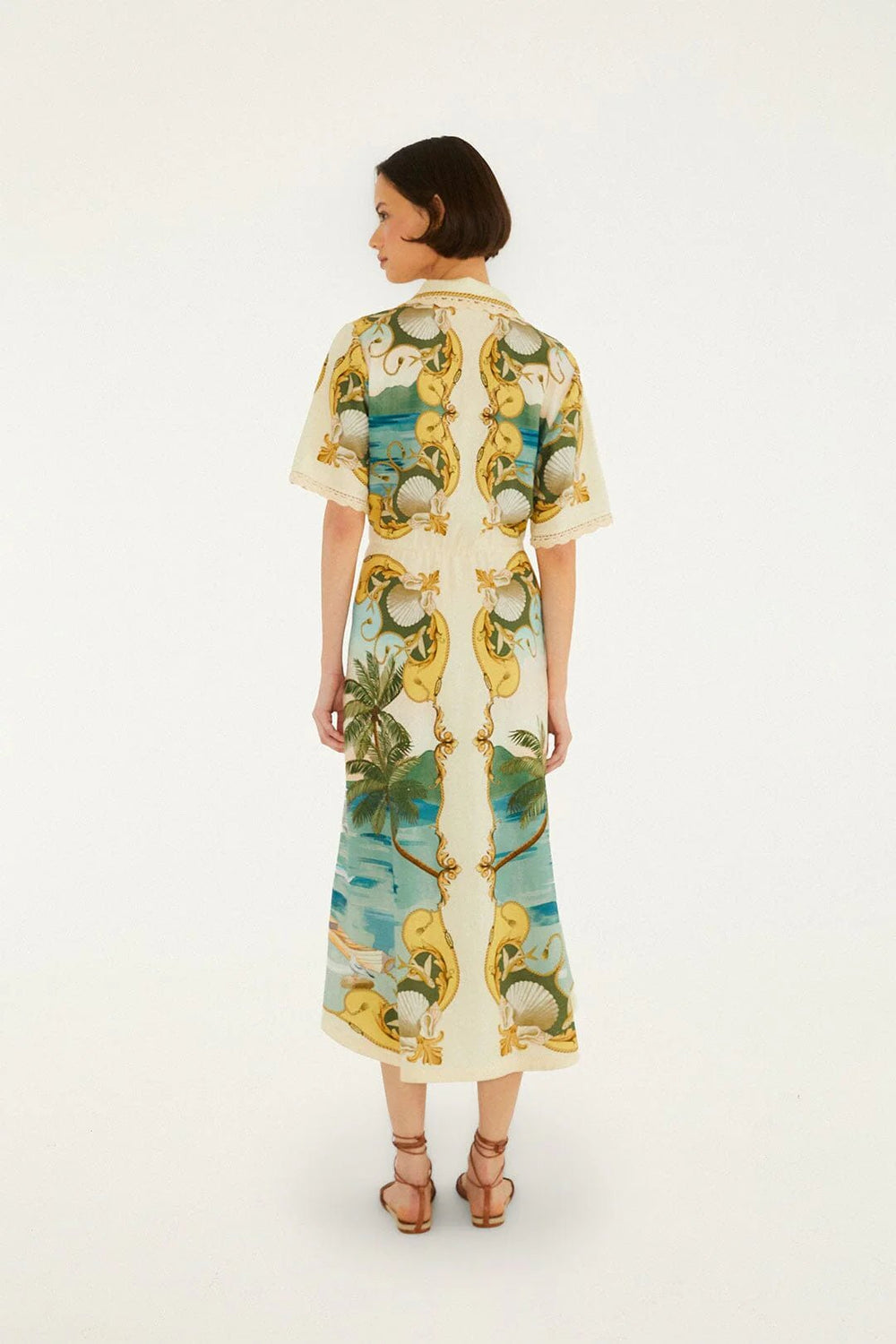 Royal Sea Multicolor Midi Dress - obligato