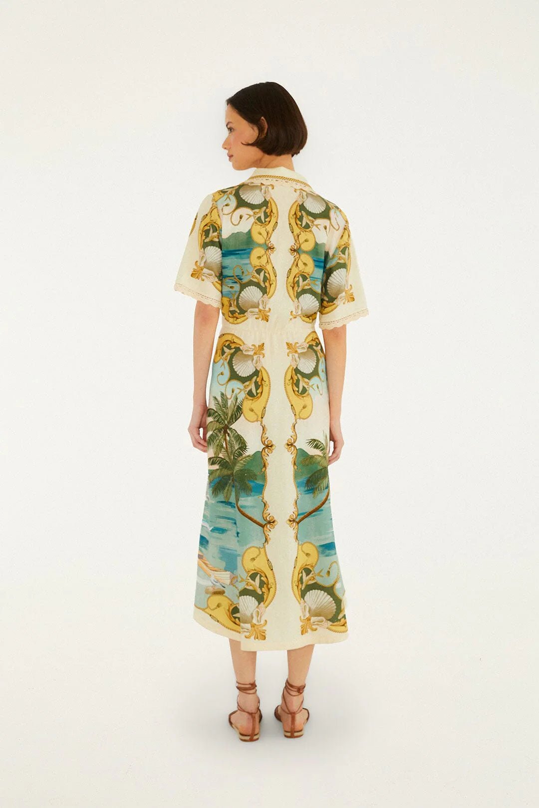 Royal Sea Multicolor Midi Dress - obligato