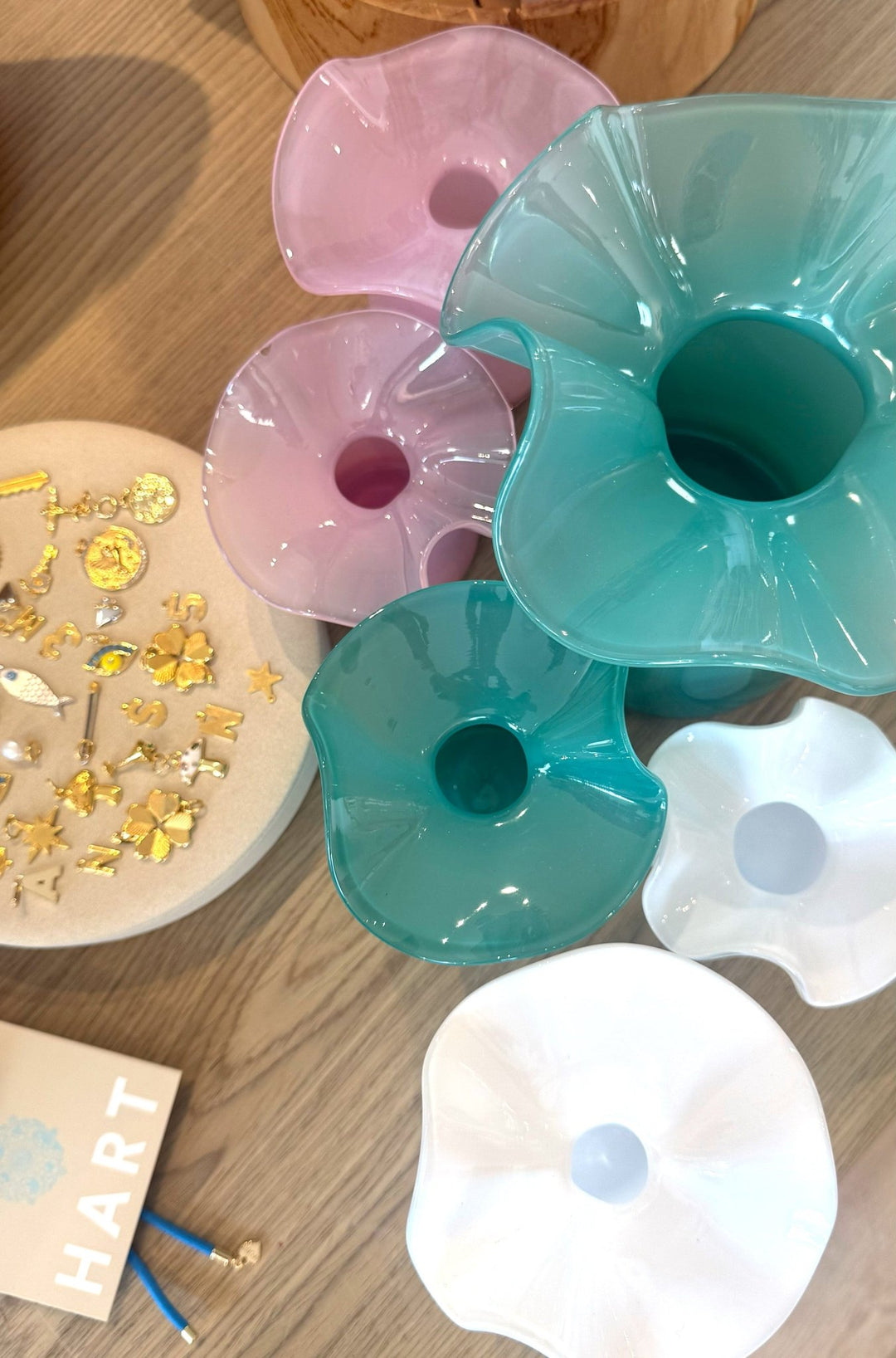 Ruffle Bud Vase in Turquoise - obligato