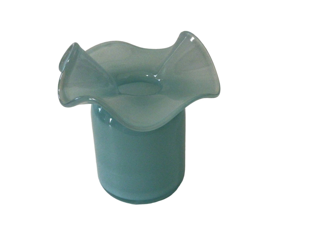 Ruffle Bud Vase in Turquoise - obligato