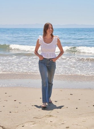 Ruffle Top in Optic White - obligato