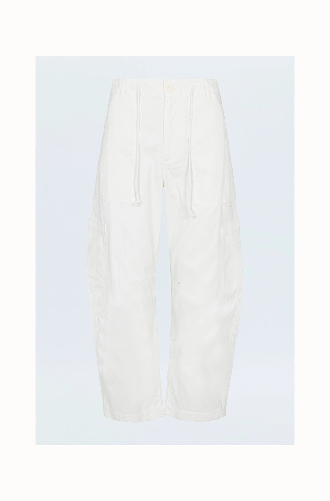 Sabrina Curved Utility Pants in White - obligato
