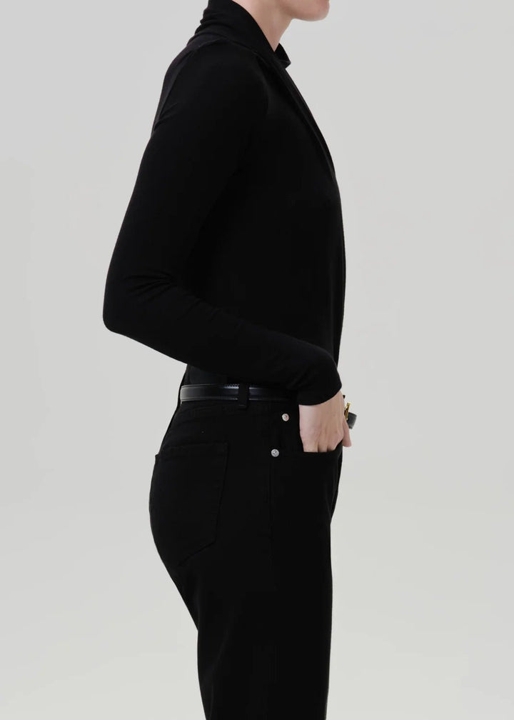 Sculptural Bodysuit In Black - obligato