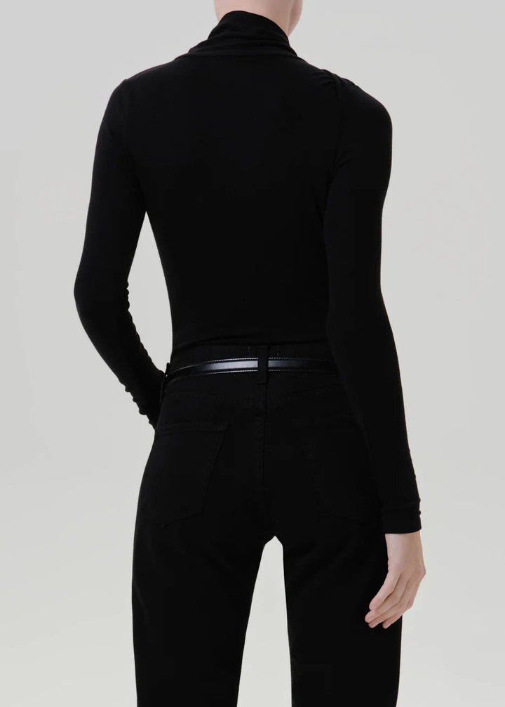 Sculptural Bodysuit In Black - obligato