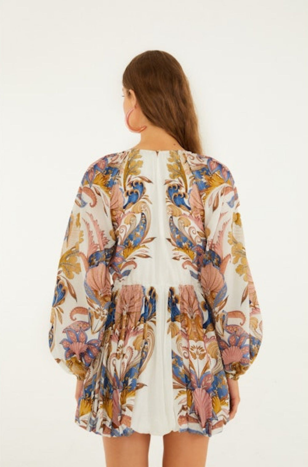 Sea Garden Off White Mini Bubble Dress - obligato