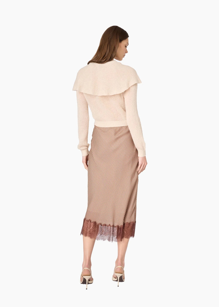 Sharon Midi Skirt Brown Gingham - obligato