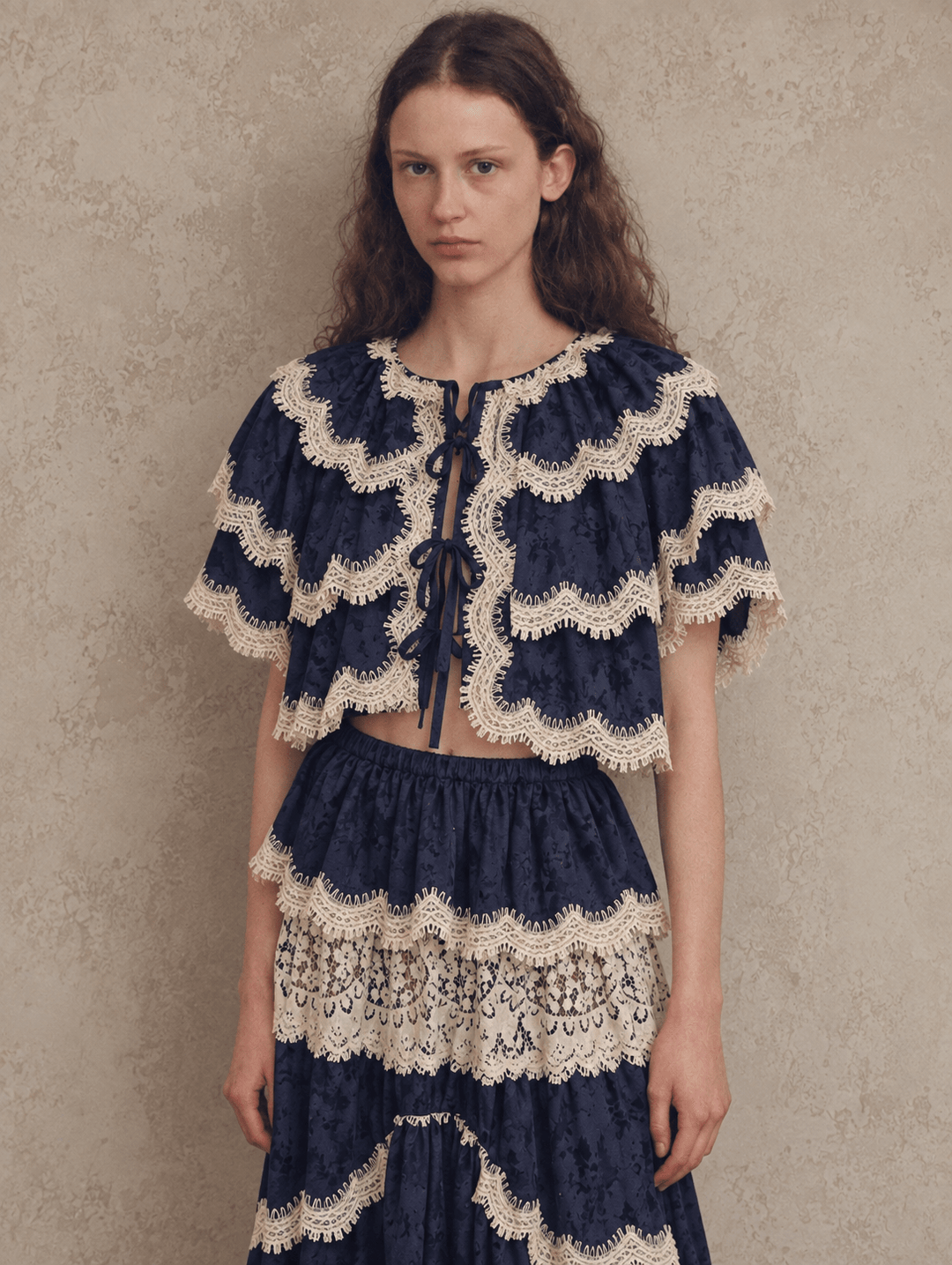 Shay Top in Navy - obligato