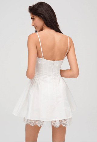 Shea Mini Dress in White - obligato