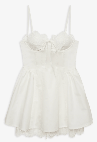 Shea Mini Dress in White - obligato